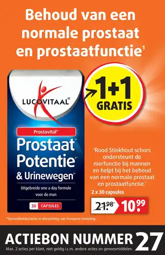 Lucovitaal Prostaat 1* SO. Potentie 2* & Urinewegen 1* aanbieding