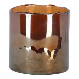 Van Cranenbroek Kaarshouder glas bruin 12cm NC aanbieding