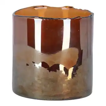 Van Cranenbroek Kaarshouder glas bruin 12cm NC aanbieding