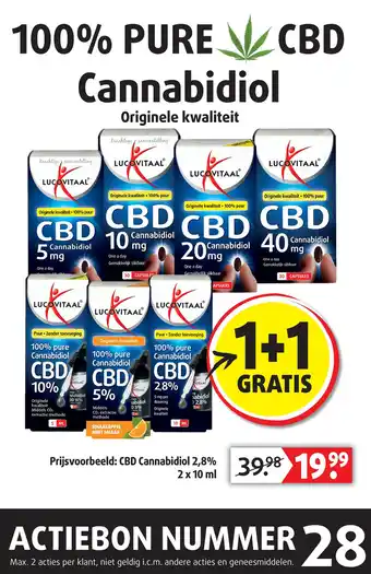 Lucovitaal 100% PURE CBD Cannabidiol aanbieding