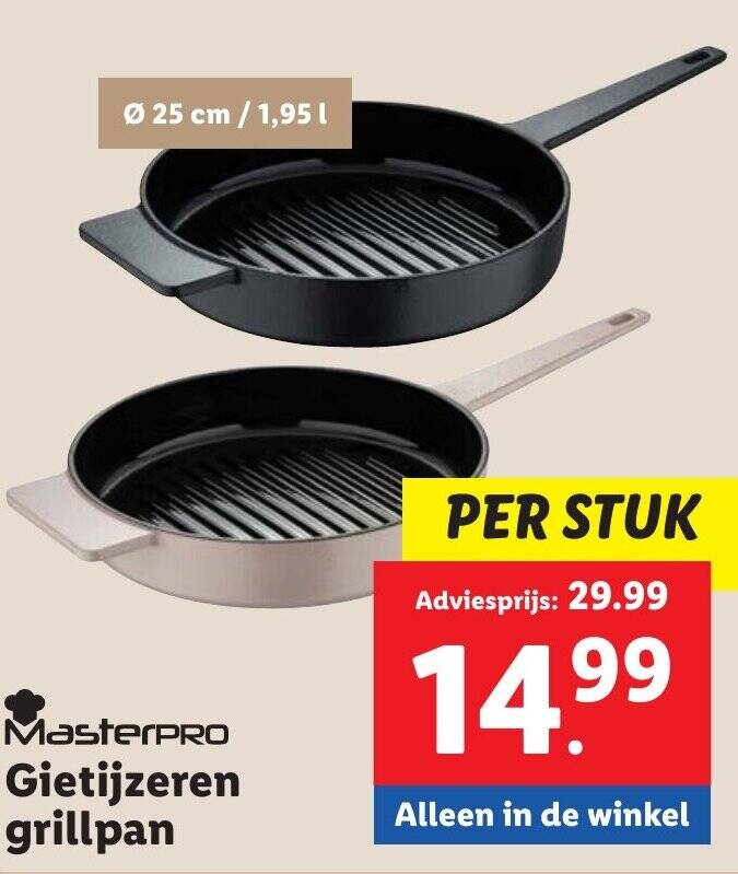 KRUSTENZAUBER Wokpan van gietijzer, 36 cm, met wokspatel, ideaal voor