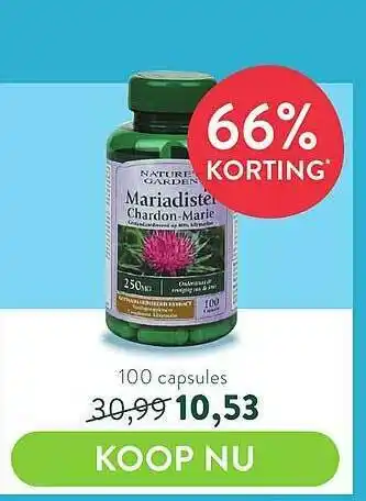 Holland & Barrett Nature's Garden Mariadister Chardon-Marie 66% Korting aanbieding