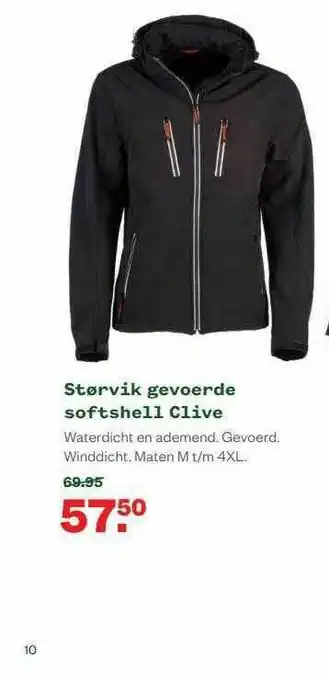 Welkoop Størvik Gevoerde Softshell Clive aanbieding