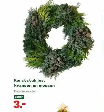 Welkoop Kerststukjes, Kransen En Mossen aanbieding