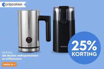 Blokker alle Blokker melkopschuimers en koffiemolens aanbieding