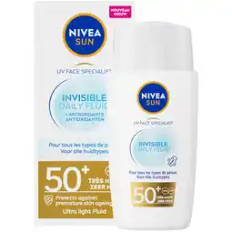 Albert Heijn Nivea Sun Uv dagelijkse zonnefluïde spf50 aanbieding