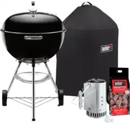 Coolblue Weber Bar-B Kettle 57 cm Zwart Starterspakket aanbieding