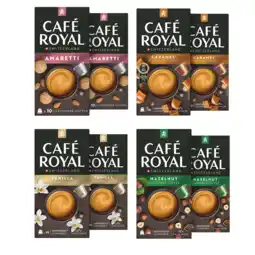 Koffievoordeel.nl Proefpakket Café Royal gearomatiseerde koffies - 80 koffiecups aanbieding