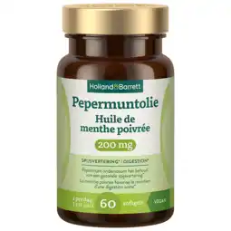 Holland & Barrett Holland & Barrett Pepermuntolie 200mg - 60 softgels aanbieding