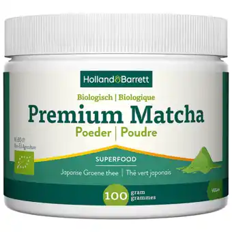 Holland & Barrett Holland & Barrett Premium Matcha Poeder - 100 gram aanbieding