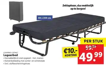 Lidl Livarno Living Logeerbed 80 x 200 cm aanbieding