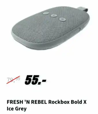 MediaMarkt Fresh 'N Rebel Rockbox Bold X Ice Grey aanbieding