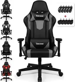 Bol.com Gaming Stoel-Gaming Chair mit 90°-165° Rugleuning-Racing Style-Max Gewicht 150 kg aanbieding