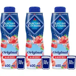 Albert Heijn Karvan Cévitam Aarbei 3-pack aanbieding