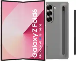 Coolblue Samsung Galaxy Z Fold 6 256GB Roze 5G + Samsung Back Cover met S Pen Grijs aanbieding