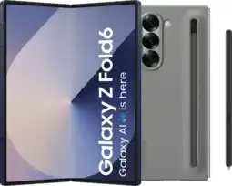 Coolblue Samsung Galaxy Z Fold 6 256GB Blauw 5G + Samsung Back Cover met S Pen Grijs aanbieding