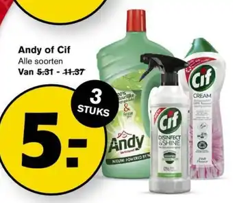 Hoogvliet Andy of Cif aanbieding