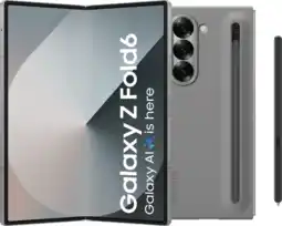 Coolblue Samsung Galaxy Z Fold 6 256GB Zilver 5G + Samsung Back Cover met S Pen Grijs aanbieding
