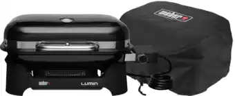 Coolblue Weber Lumin Compact Black + Weber Lumin Premium Hoes aanbieding