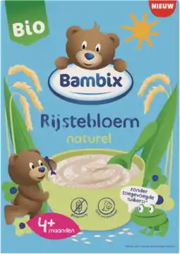 De Online Drogist Bambix Bio Rijstebloem Naturel Pap 4+ aanbieding