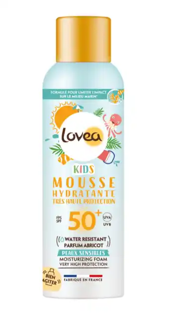 De Online Drogist Lovea Sun Protection Mousse Kids Spf 50 aanbieding