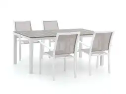 Kees Smit Bellagio Anzio/Fidenza 183cm dining tuinset 5-delig stapelbaar aanbieding