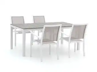 Kees Smit Bellagio Anzio/Fidenza 183cm dining tuinset 5-delig stapelbaar aanbieding