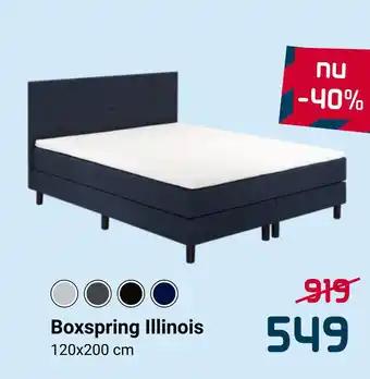 Beddenreus Boxspring Illinois 120x200cm aanbieding