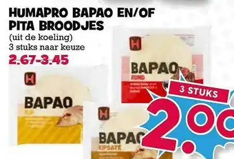 Boon`s Markt Humapro Bapao En-Of Pita Broodjes aanbieding