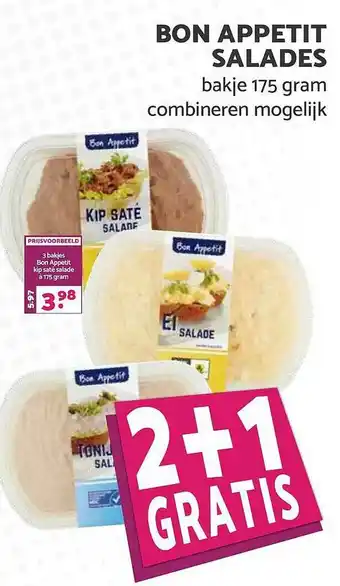 Boon`s Markt Bon Appetit Salades 2+1 Gratis aanbieding