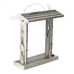 Van Cranenbroek Voedersilo zaden Jony wit/grijs 26x13,5x28,7cm aanbieding