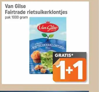 Dagwinkel Van Gilse Fairtrade Rietsuikerklontjes 1+1 Gratis aanbieding