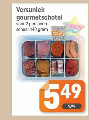 Dagwinkel Versuniek Gourmetschotel aanbieding