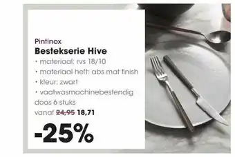 HANOS Pintinox Bestekserie Hive aanbieding