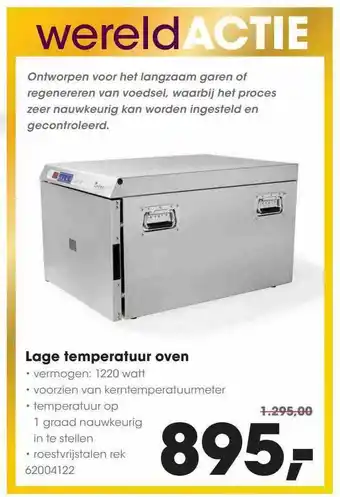 HANOS Lage Temperatuur Oven aanbieding