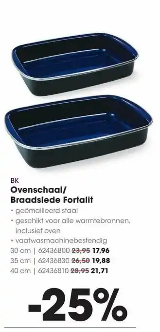 HANOS BK Ovenschaal-Braadslede Fortalit aanbieding