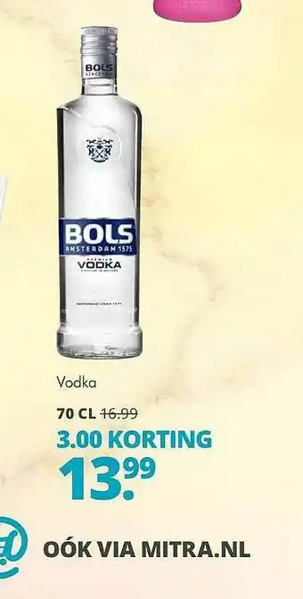 Mitra Bols Vodka 3.00 Korting aanbieding