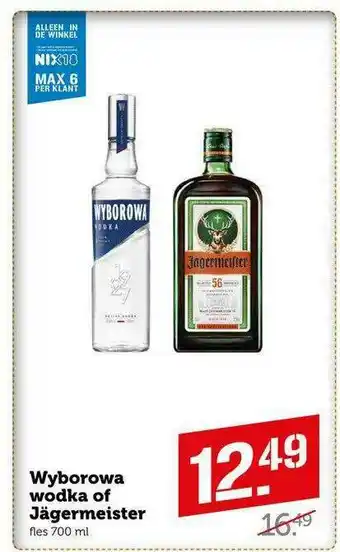 CoopCompact Wyborowa Wodka Of Jägermeister aanbieding