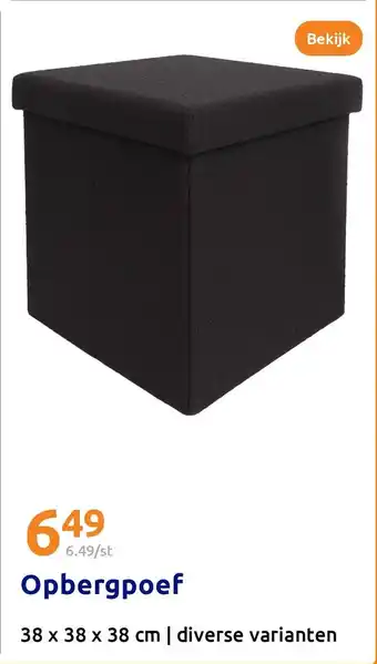 Action Opbergpoef aanbieding