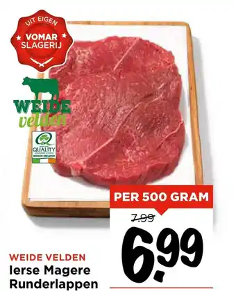 Vomar Voordeelmarkt lerse Magere Runderlappen aanbieding