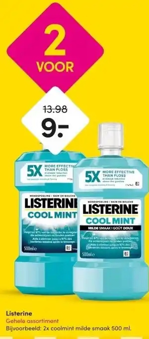 DA Listerine Gehele assortiment aanbieding