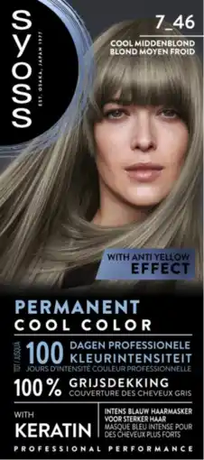 De Online Drogist Syoss Color 7-46 Cool Midden Blond aanbieding