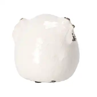 Van Cranenbroek Kip keramiek 14cm antiek wit aanbieding