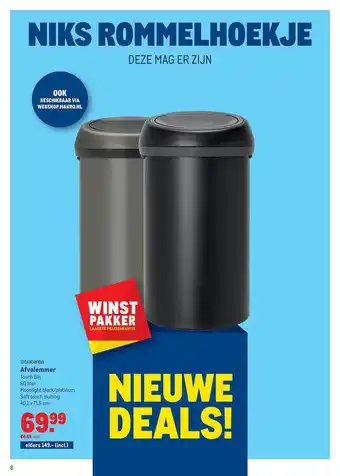 Makro Afvalemmer aanbieding