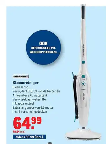 Makro Stoomreiniger aanbieding