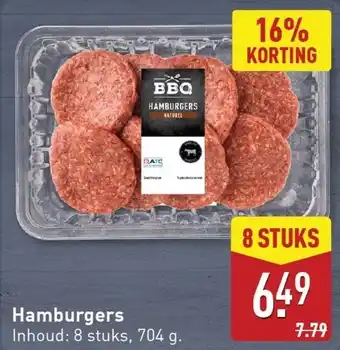 ALDI Hamburgers aanbieding