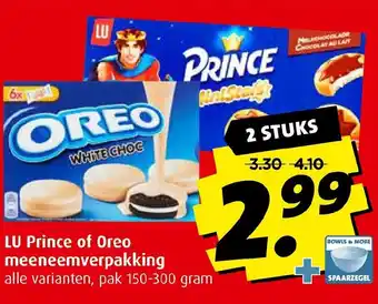 Boni LU Prince of Oreo 2*150-300g aanbieding