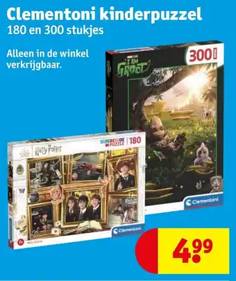 Kruidvat Clementoni kinderpuzzel aanbieding