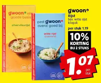 Boni G'woon Rijst 1kg aanbieding