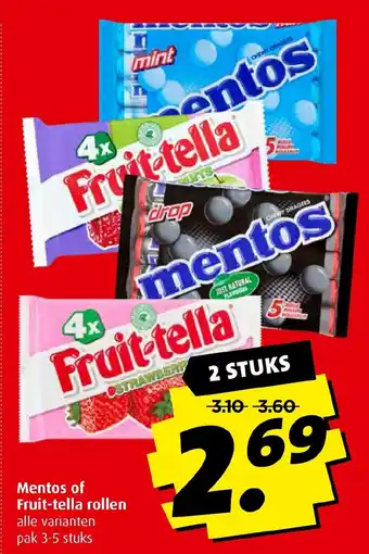 Boni Mentos of Fruittella aanbieding